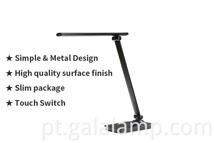 Foldable USB Charging, Desk Lamp with Dimmer Switch